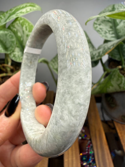 Burmese Jade Bangle – 14mm Wide – 67mm Diameter (Large)