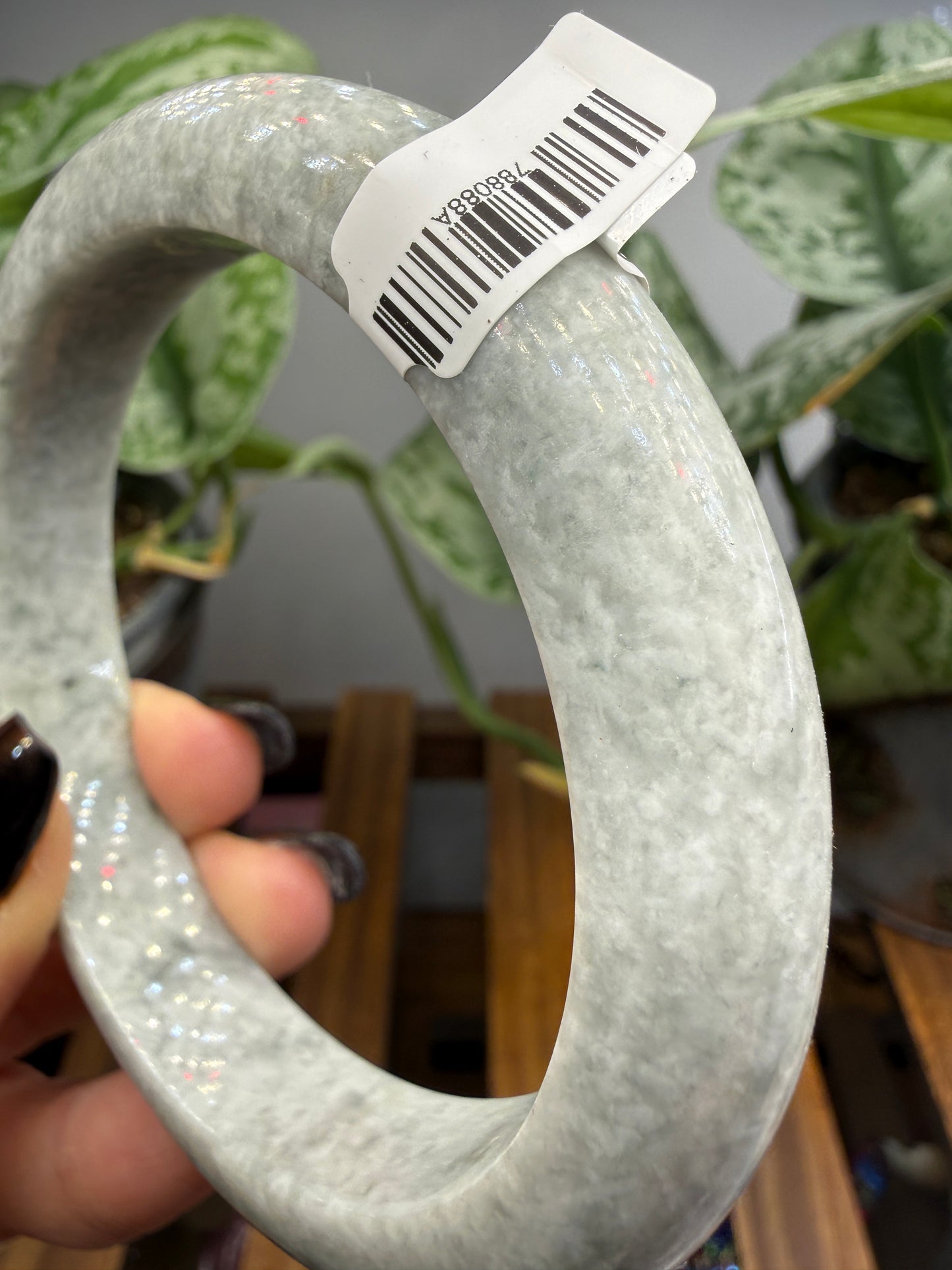 Burmese Jade Bangle – 14mm Wide – 67mm Diameter (Large)