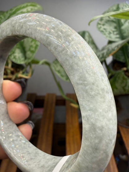 Burmese Jade Bangle – 14mm Wide – 67mm Diameter (Large)
