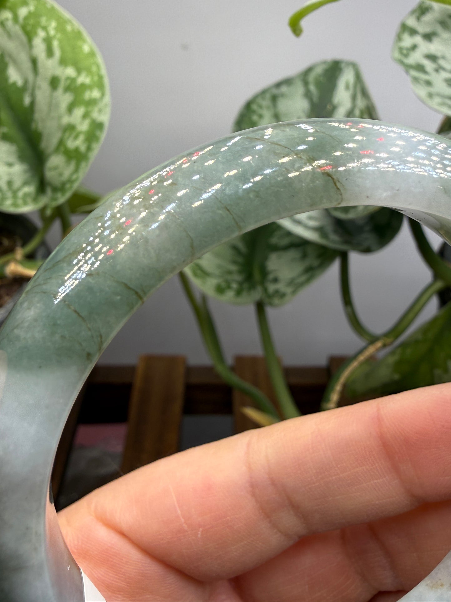 Burmese Jade Bangle – 14mm Wide – 61mm Diameter (Medium)