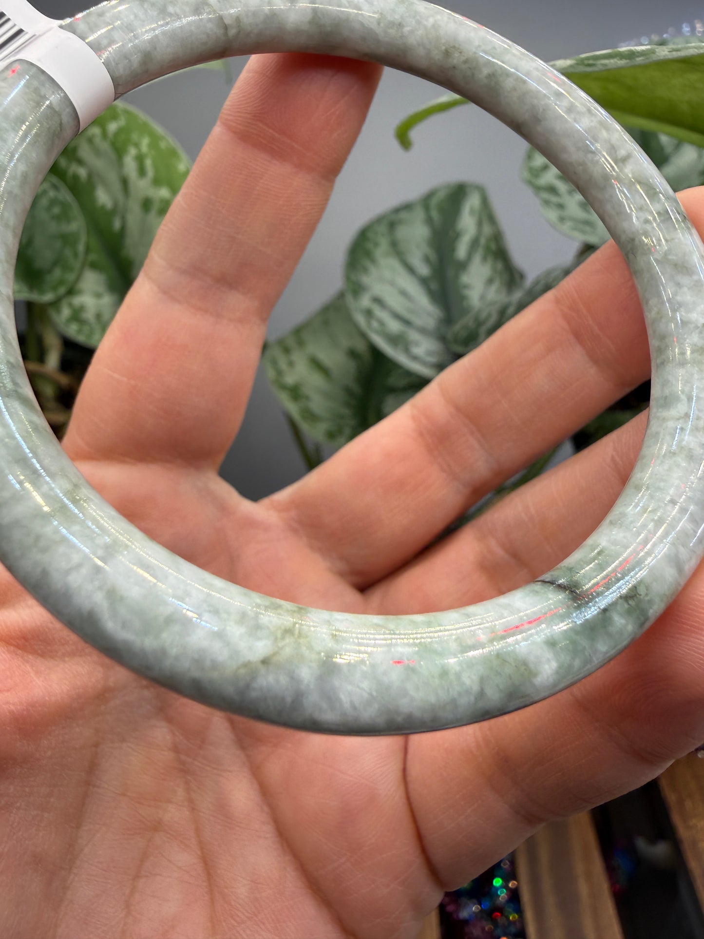 Burmese Jade Bangle – 8mm Wide – 62mm Diameter (Medium/Medium Plus)