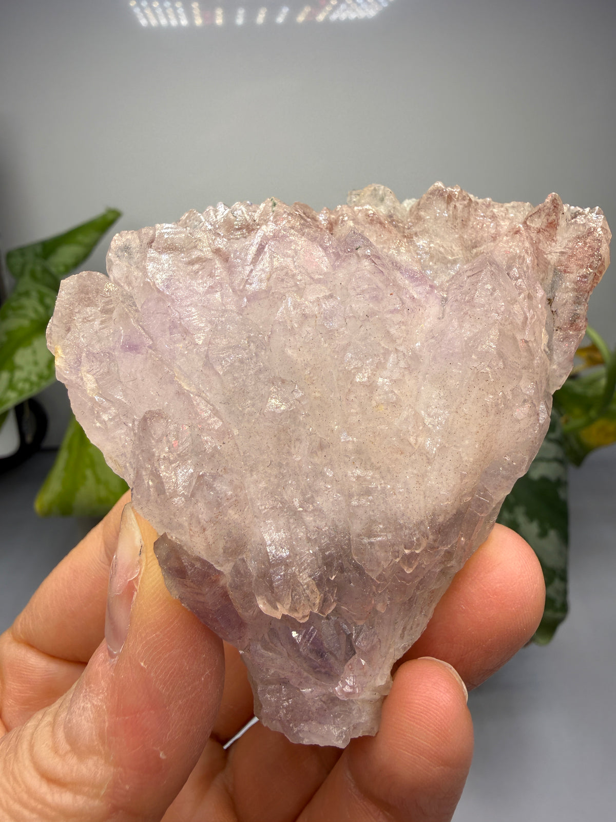 Amethyst Flower (Quartz), Calcite, Celadonite- Iraí, Alto Uruguai Region, Rio Grande do Sul, Brazil