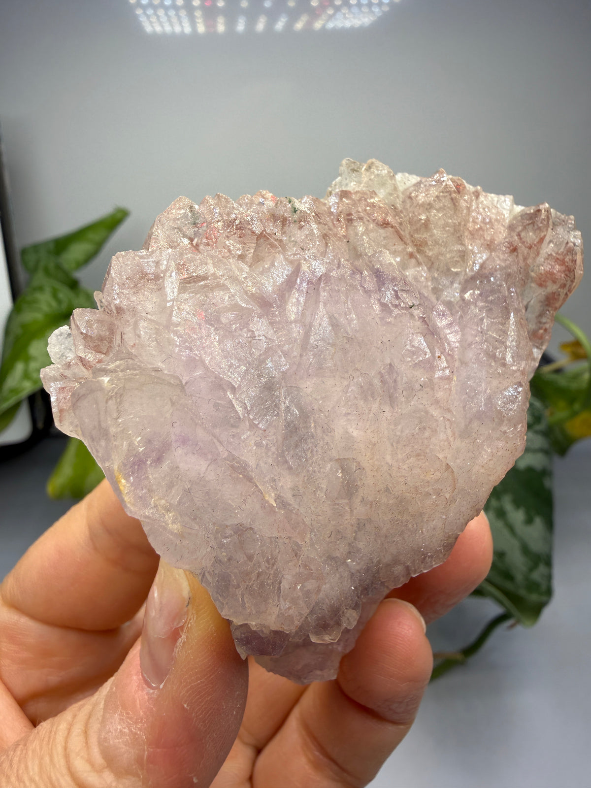 Amethyst Flower (Quartz), Calcite, Celadonite- Iraí, Alto Uruguai Region, Rio Grande do Sul, Brazil