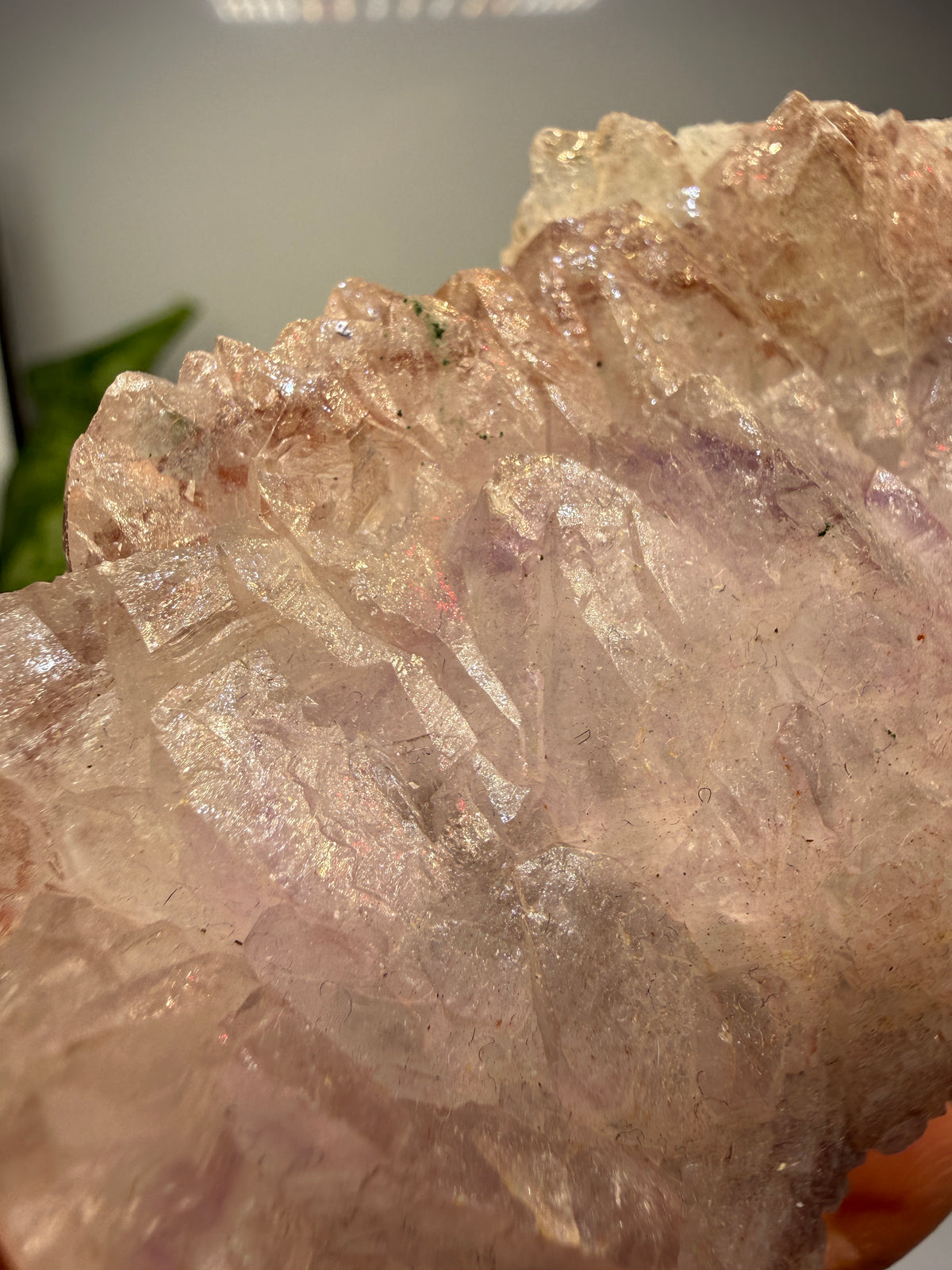 Amethyst Flower (Quartz), Calcite, Celadonite- Iraí, Alto Uruguai Region, Rio Grande do Sul, Brazil