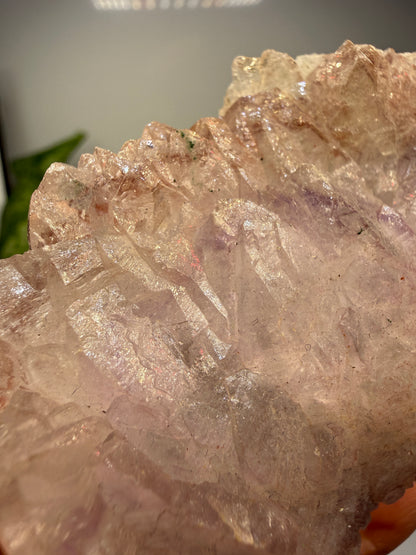 Amethyst Flower (Quartz), Calcite, Celadonite- Iraí, Alto Uruguai Region, Rio Grande do Sul, Brazil