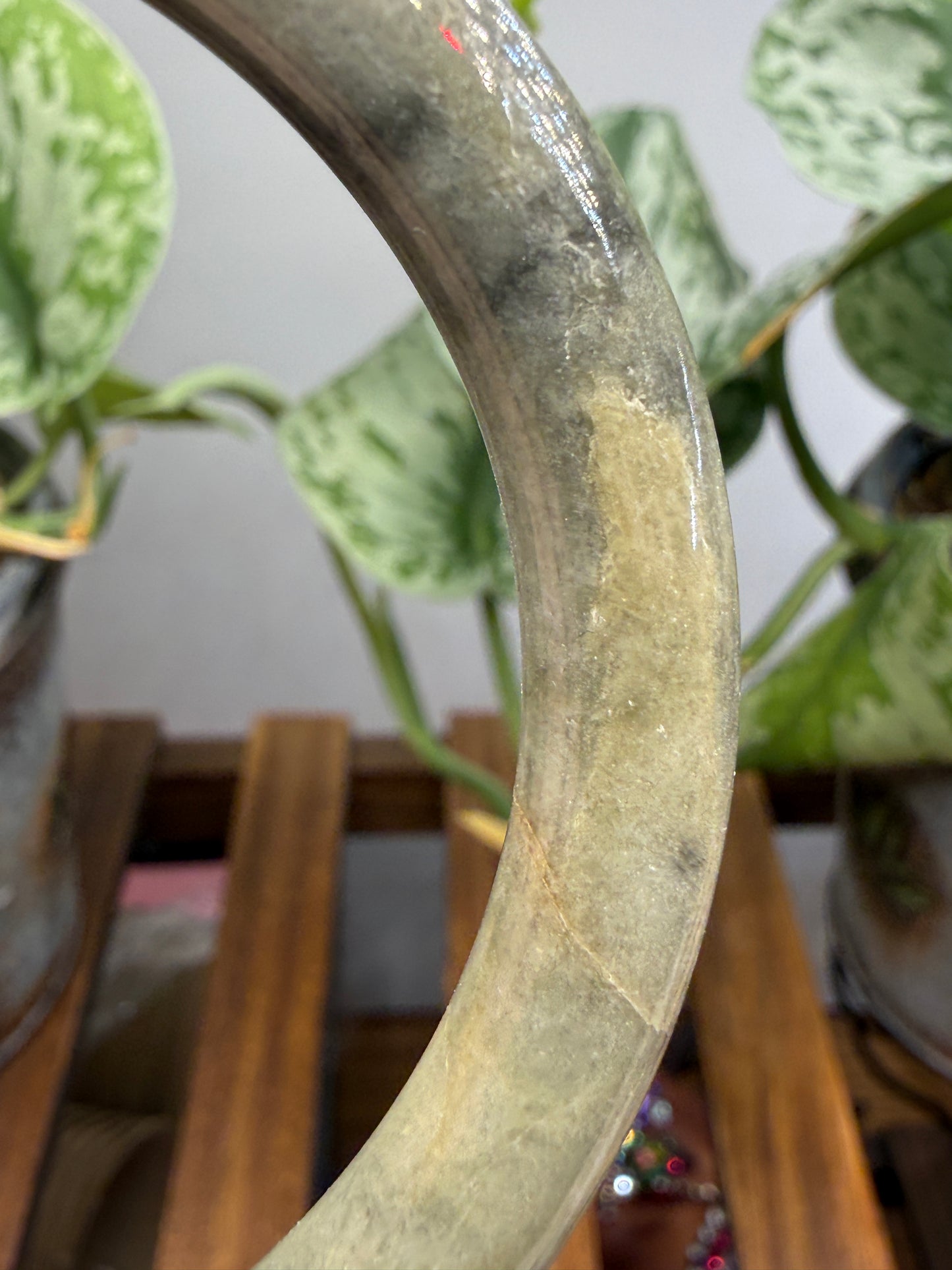 Burmese Jade Bangle – 8mm Wide – 60mm Diameter (Medium)