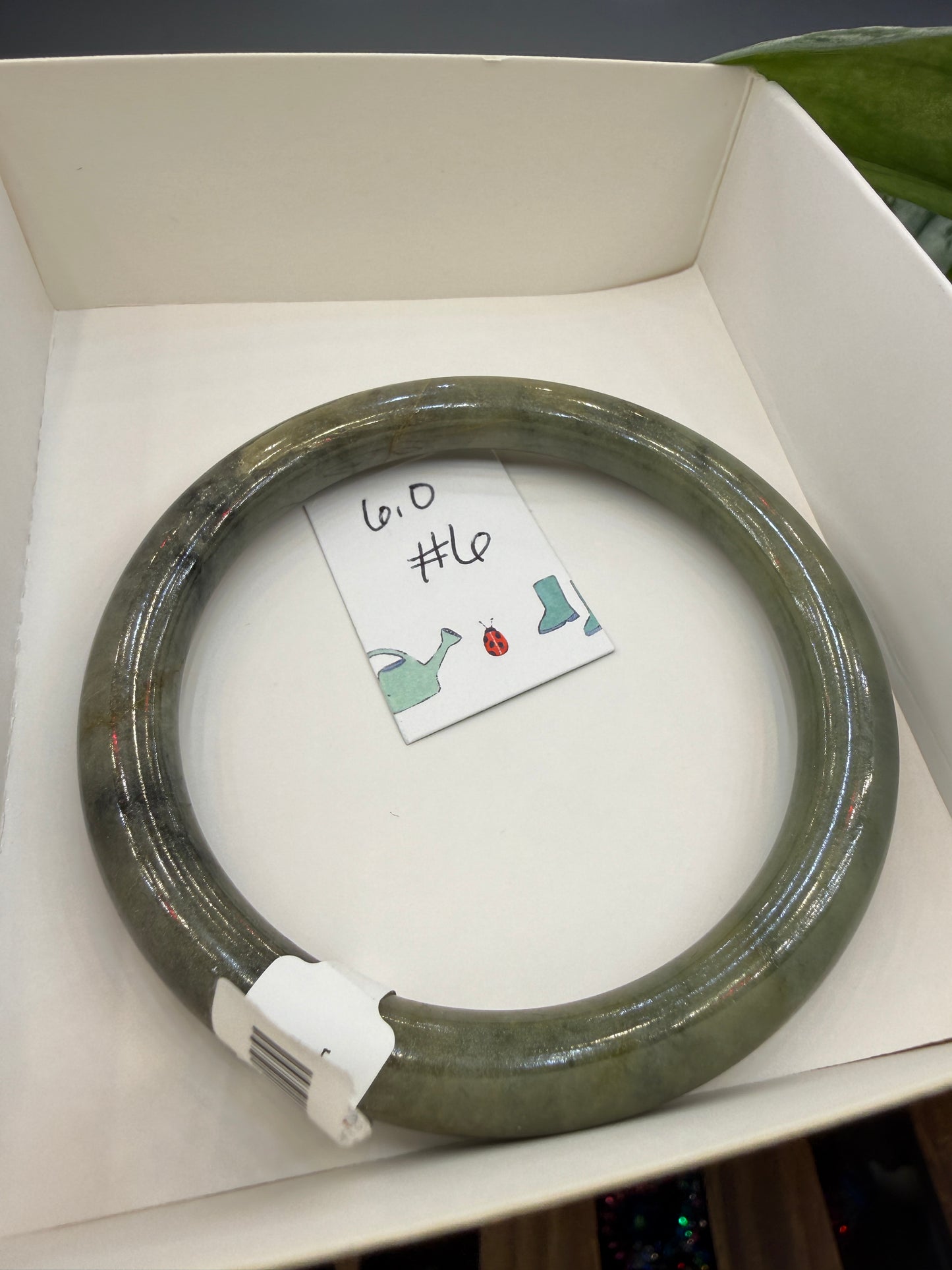 Burmese Jade Bangle – 8mm Wide – 60mm Diameter (Medium)