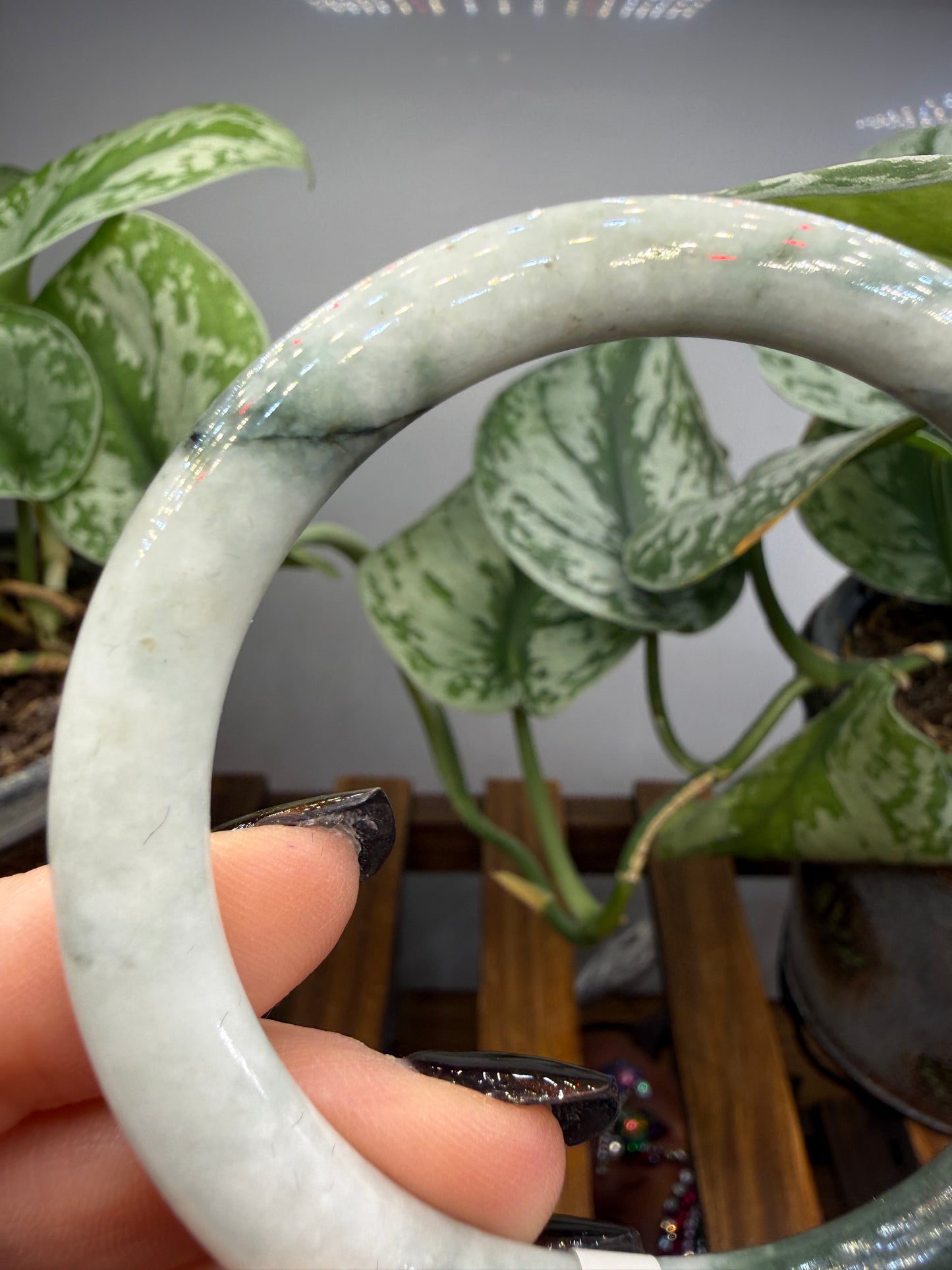 Burmese Jade Bangle – 8mm Wide – 58mm Diameter (Small)