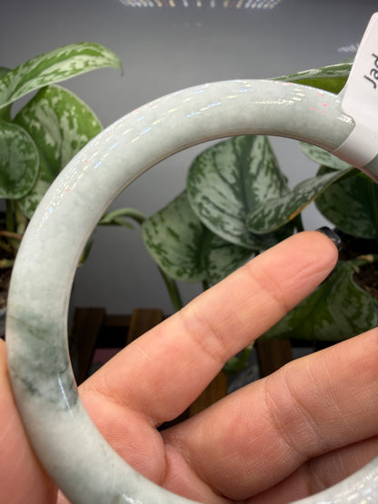 Burmese Jade Bangle – 8mm Wide – 58mm Diameter (Small)