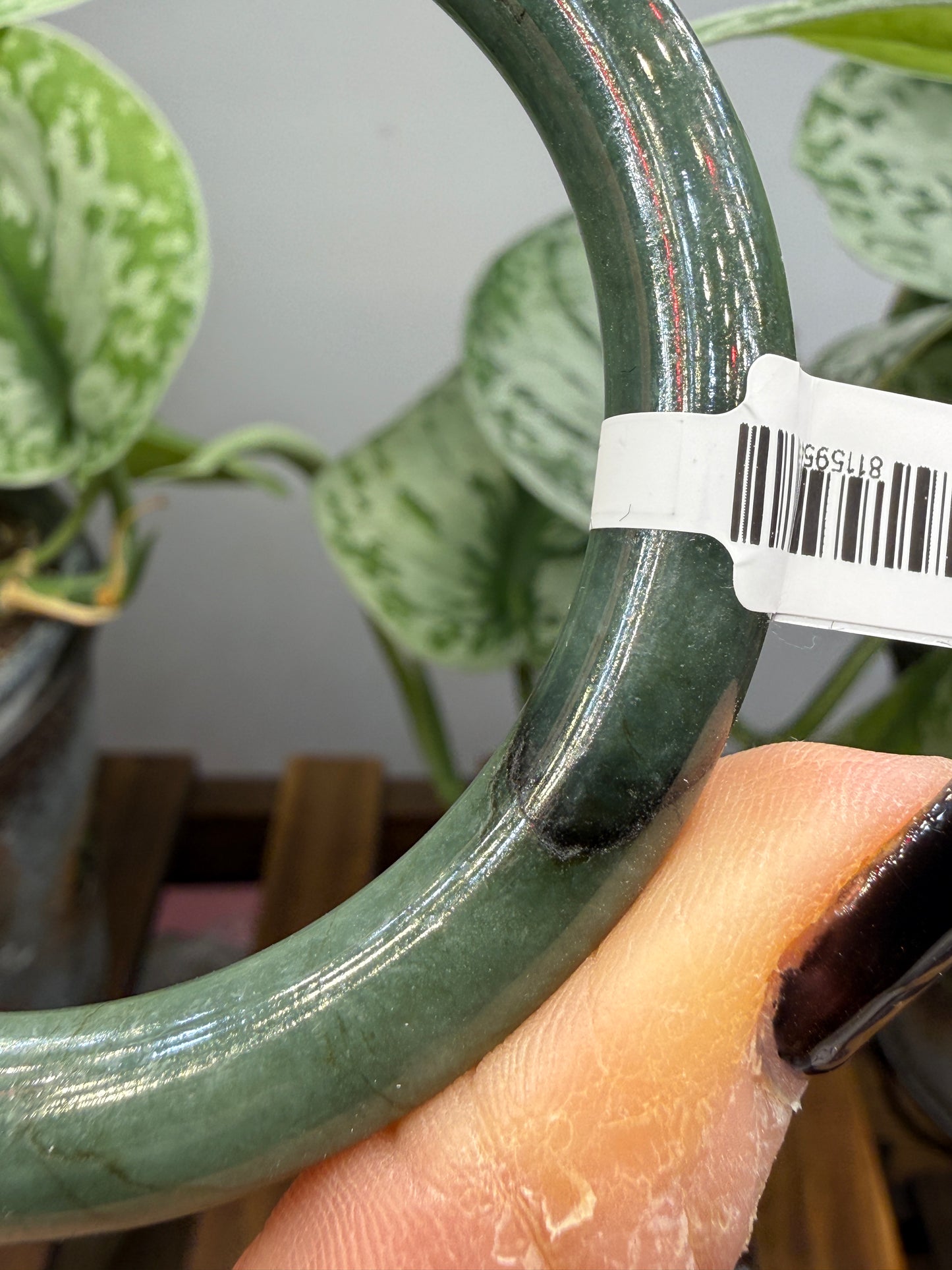 Burmese Jade Bangle – 8mm Wide – 58mm Diameter (Small)