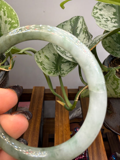 Burmese Jade Bangle – 8mm Wide – 57mm Diameter (Small)