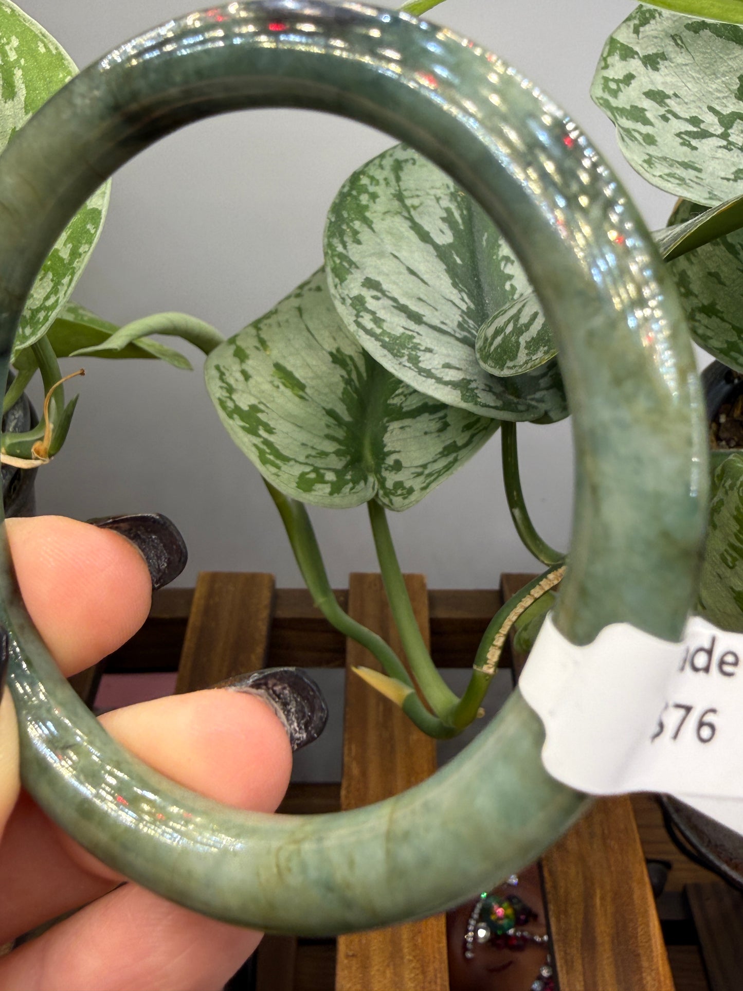 Burmese Jade Bangle – 8mm Wide – 58mm Diameter (Small)