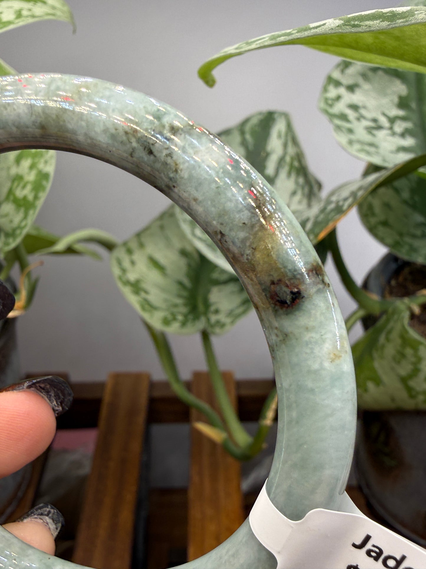 Burmese Jade Bangle – 8mm Wide – 61mm Diameter (Medium)