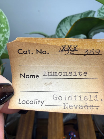 Emmonsite- Mohawk Mine, Goldfield, Goldfield Mining District, Esmeralda County, Nevada, USA