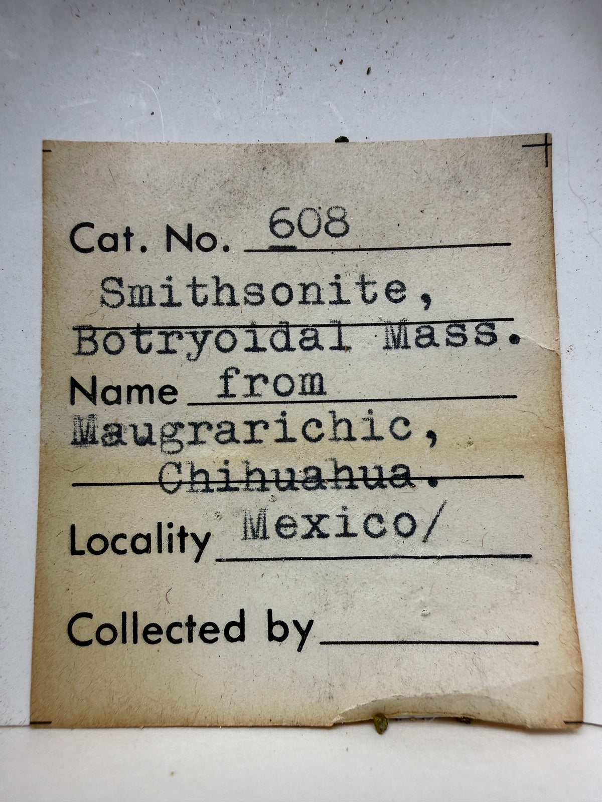 Smithsonite- Maguarichic, Chihuahua, Mexico (historically attributed)/Santa Eulalia (modern attribution)