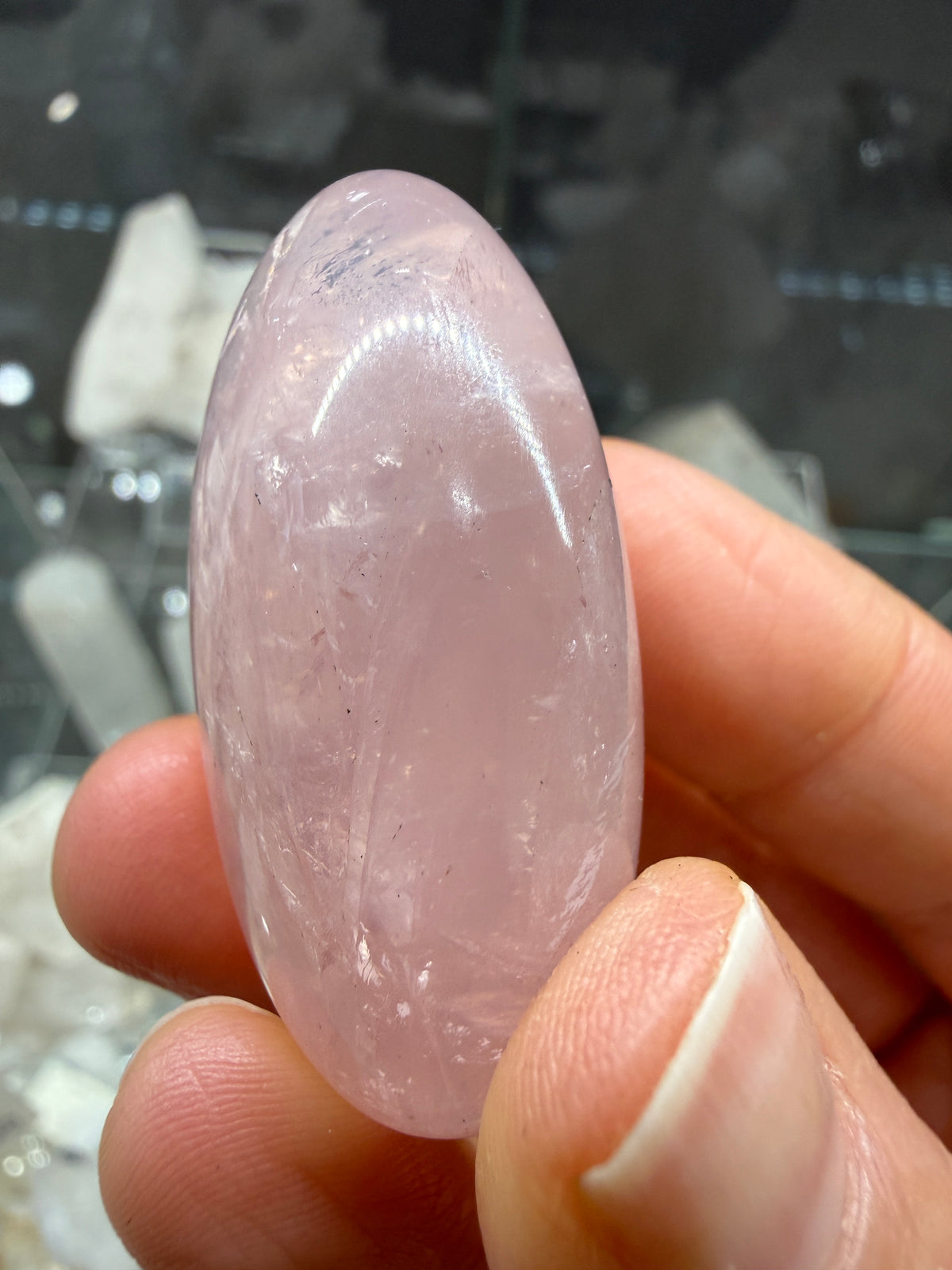 Rose Quartz Palm Stone- Brazil