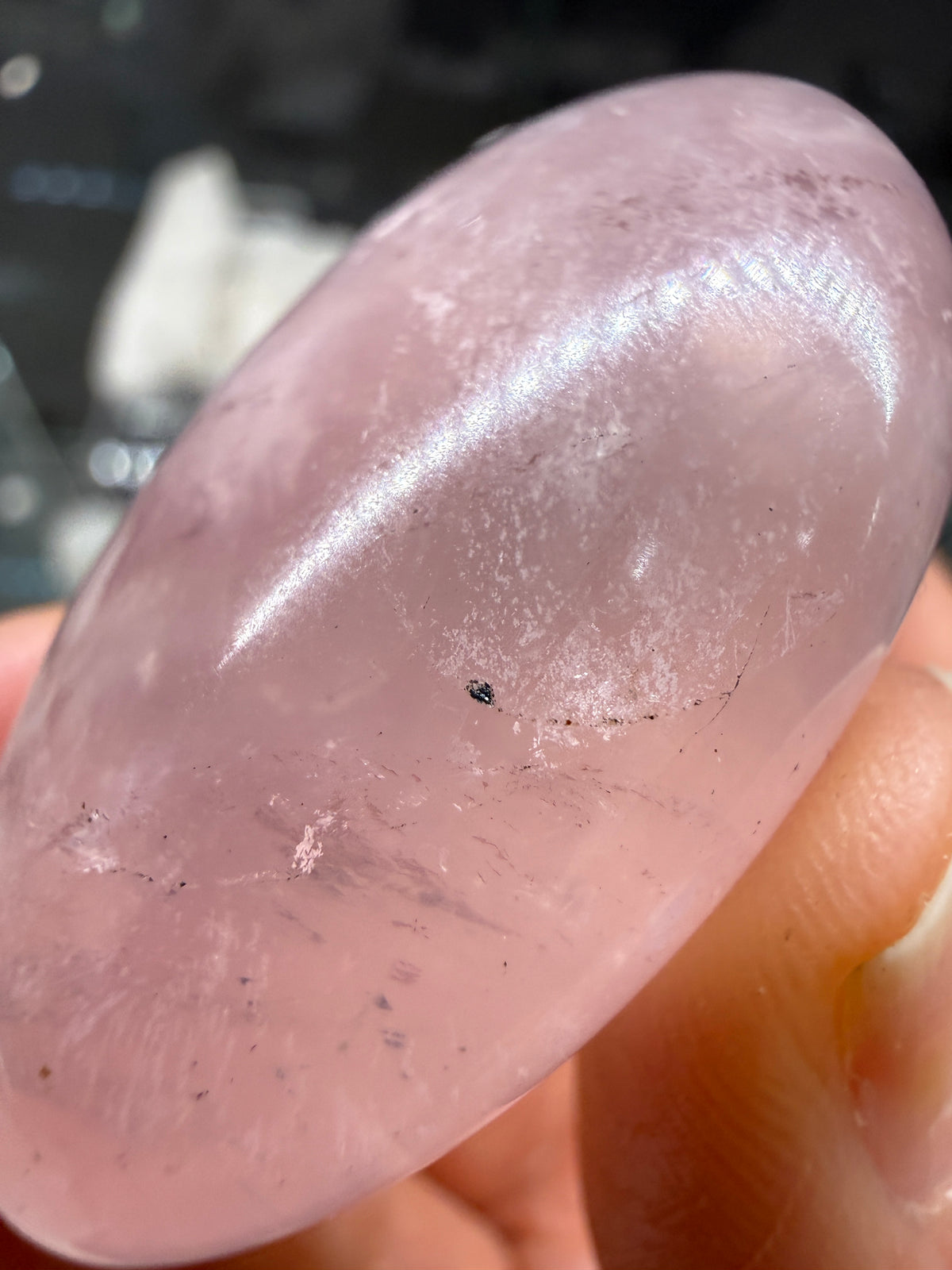 Rose Quartz Palm Stone- Brazil