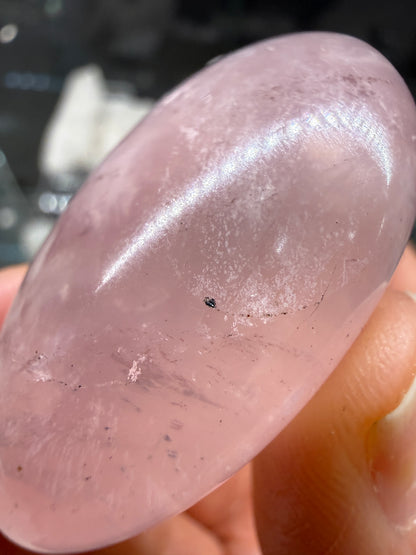 Rose Quartz Palm Stone- Brazil