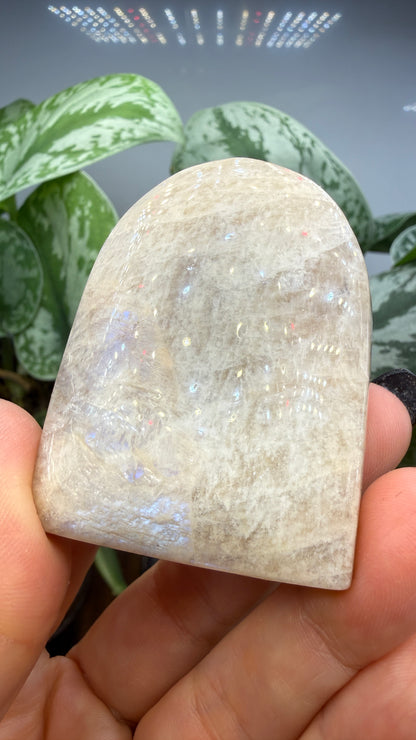 White Moonstone Palm Stone