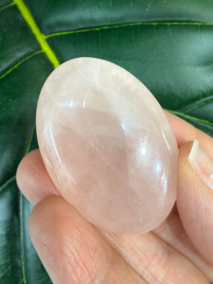 Rose Quartz Palm Stone- Brazil