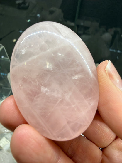 Rose Quartz Palm Stone- Brazil