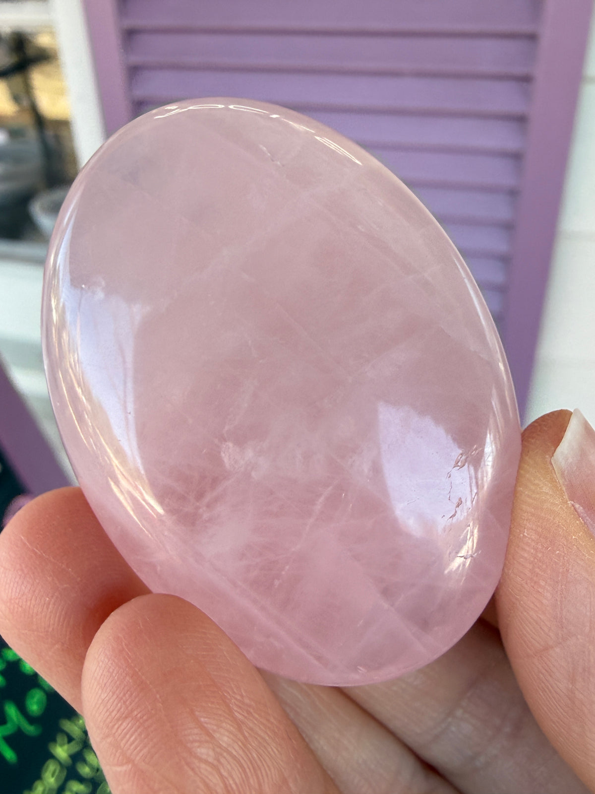 Rose Quartz Palm Stone- Brazil
