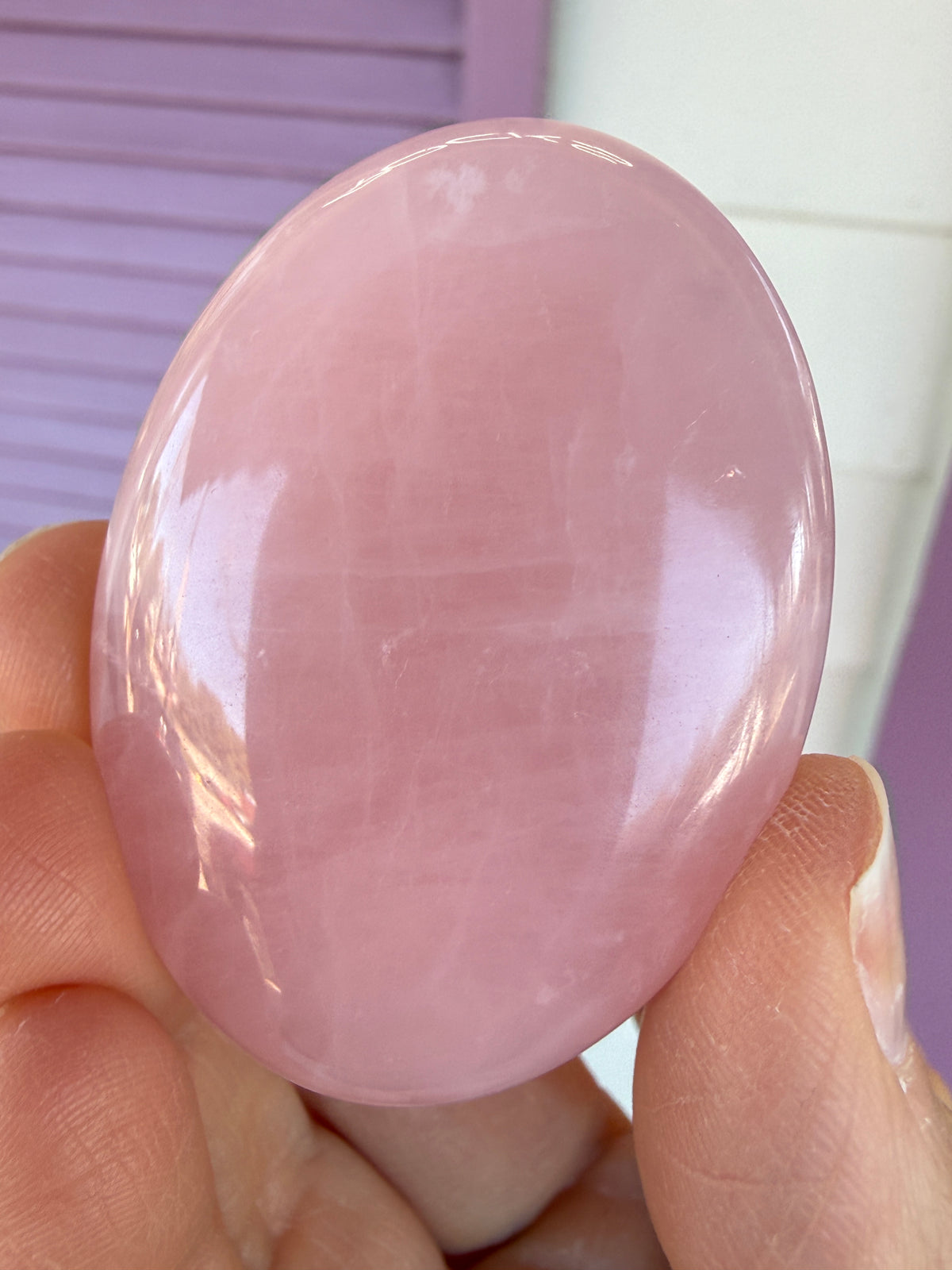 Rose Quartz Palm Stone- Brazil