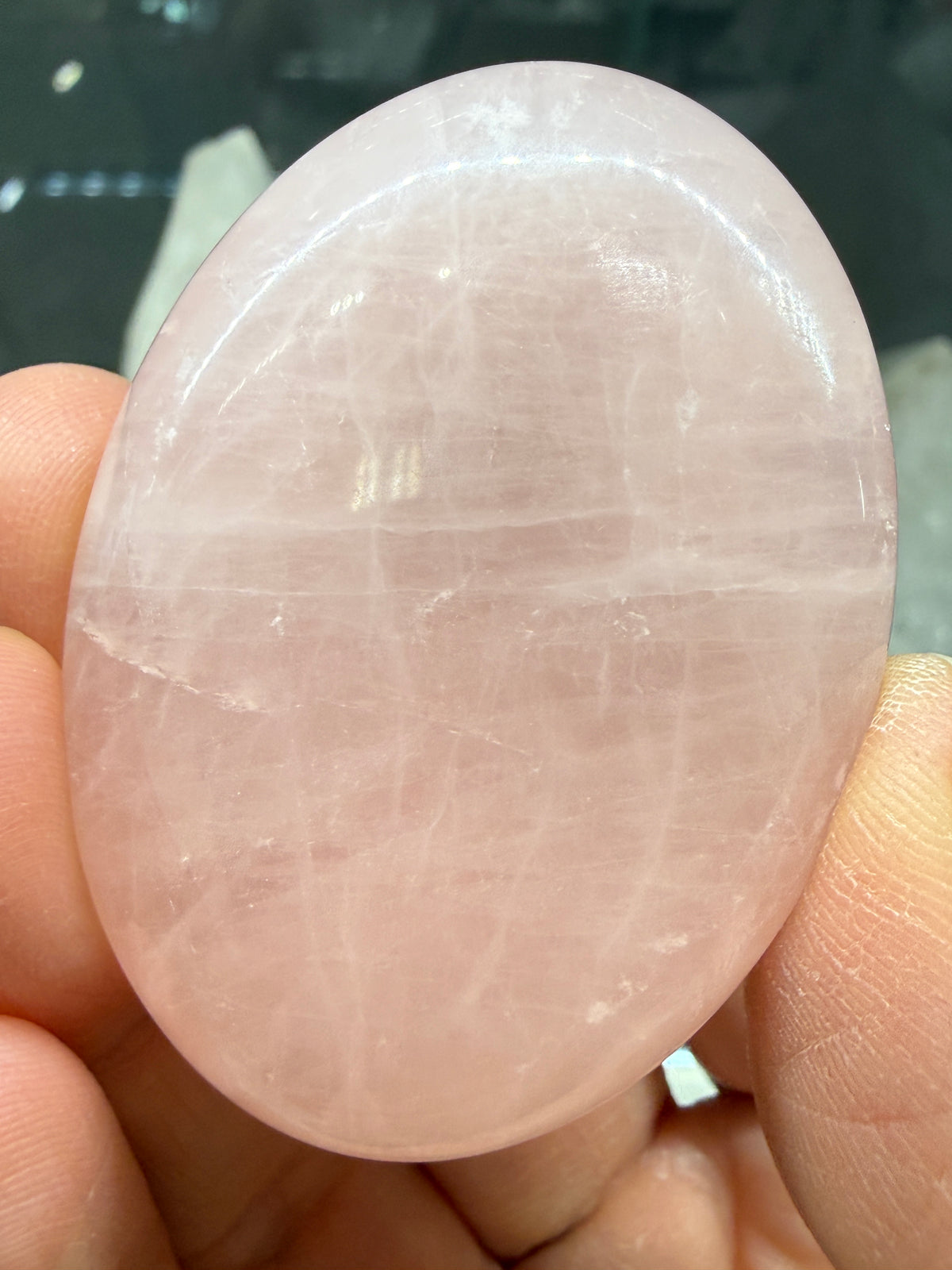 Rose Quartz Palm Stone- Brazil