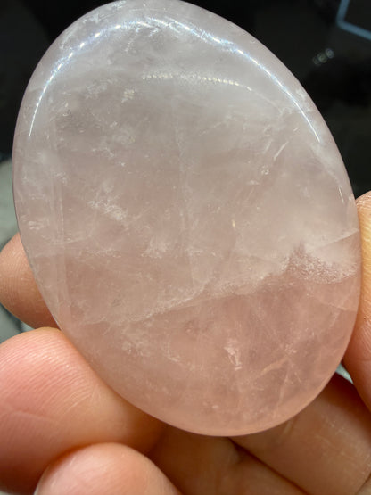 Rose Quartz Palm Stone- Brazil