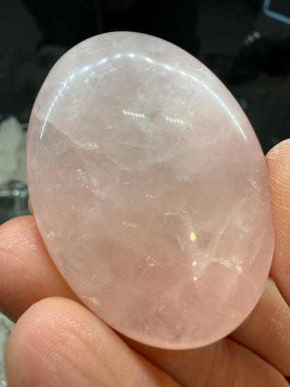 Rose Quartz Palm Stone- Brazil