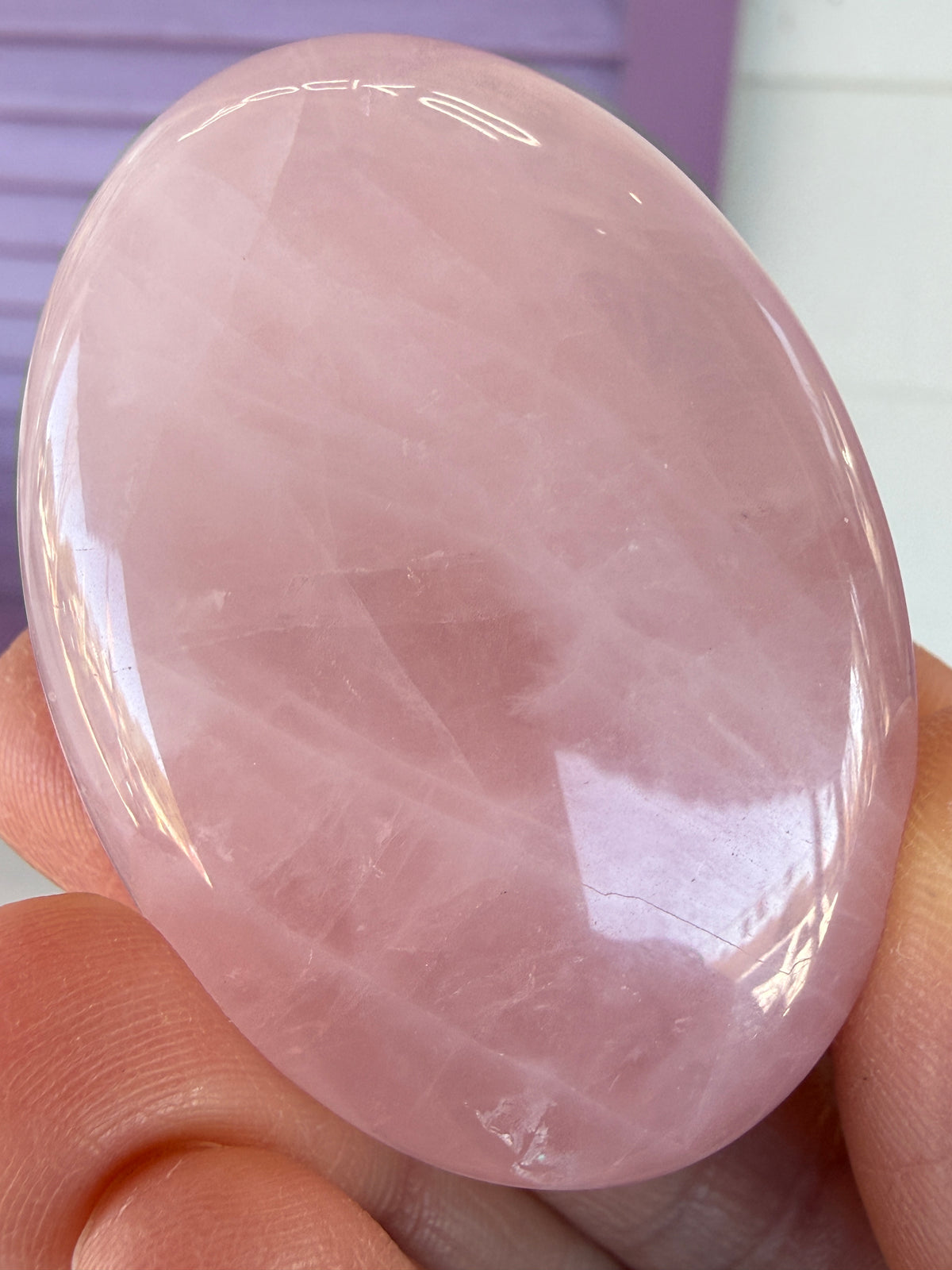 Rose Quartz Palm Stone- Brazil