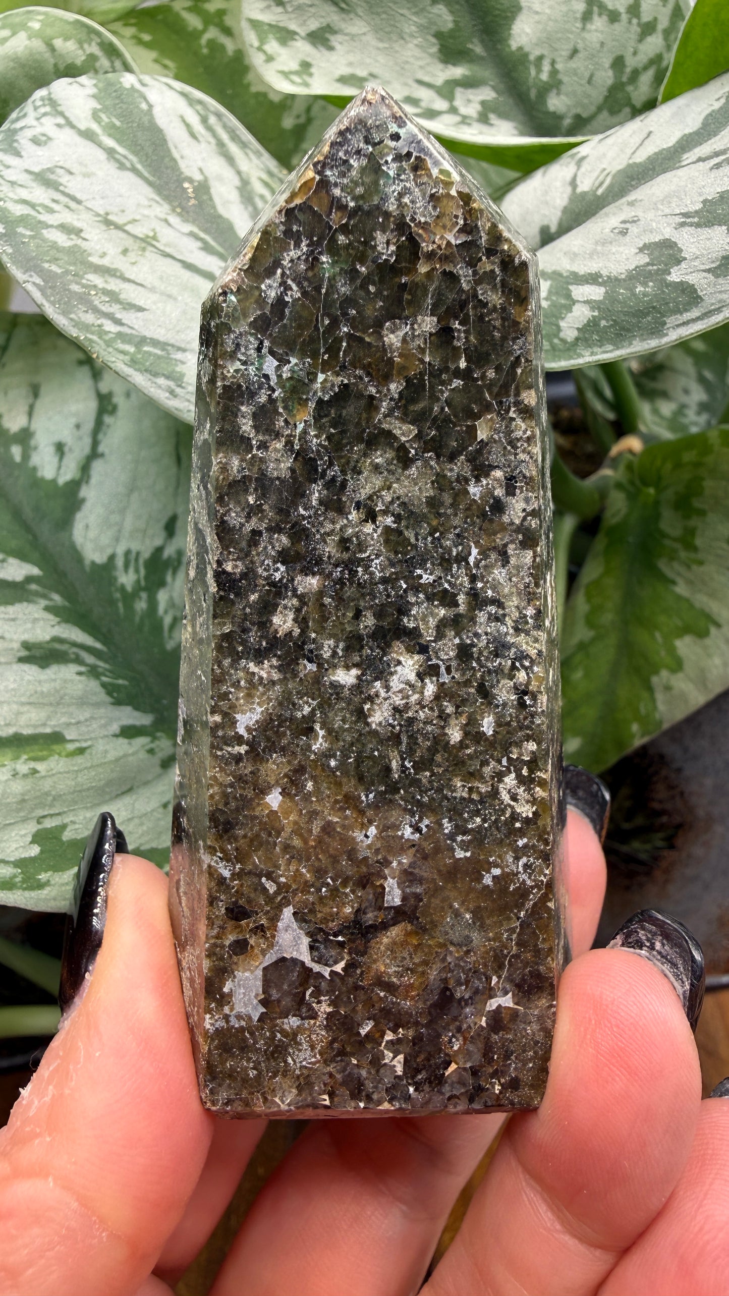 Chrysocolla on Quartz Tower