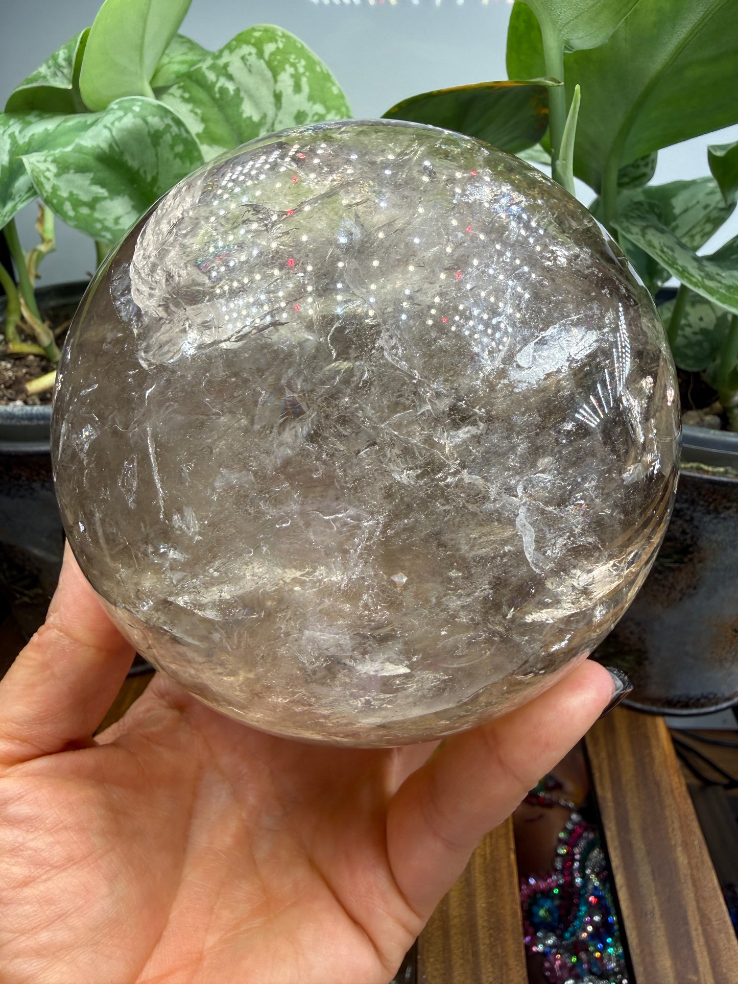 Smoky Quartz Sphere- 4.5" inches- Minas Gerais