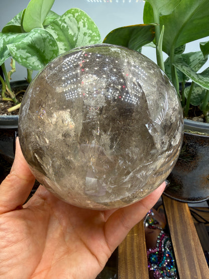 Smoky Quartz Sphere- 4.5" inches- Minas Gerais