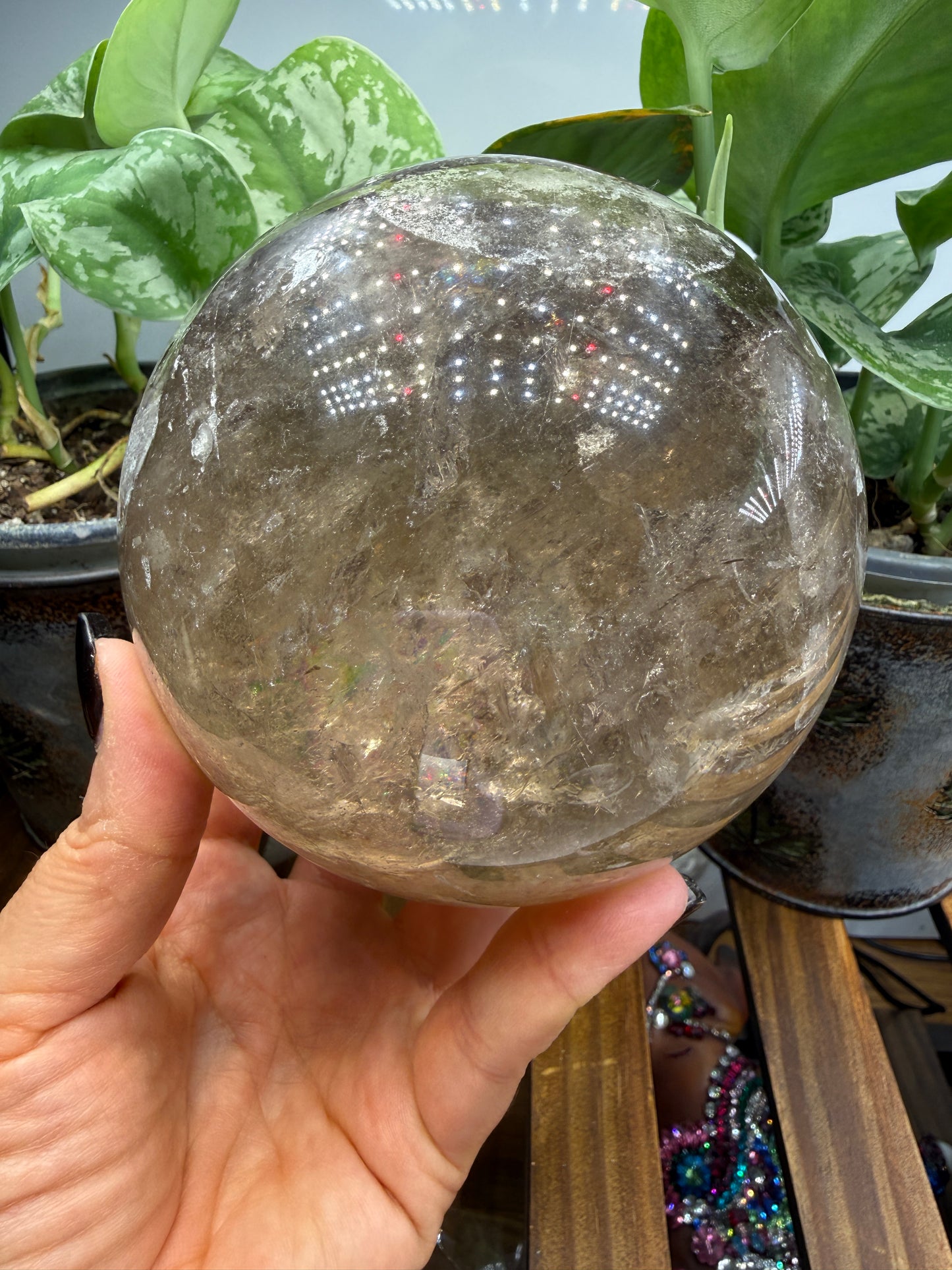 Smoky Quartz Sphere- 4.5" inches- Minas Gerais