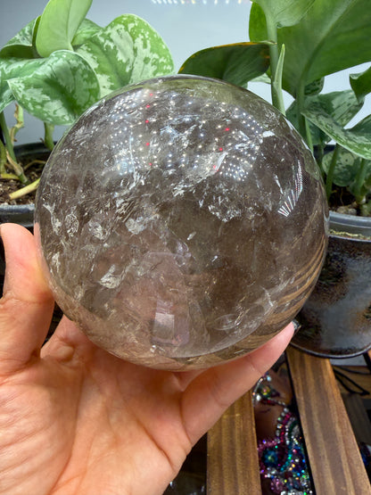 Smoky Quartz Sphere- 4.5" inches- Minas Gerais