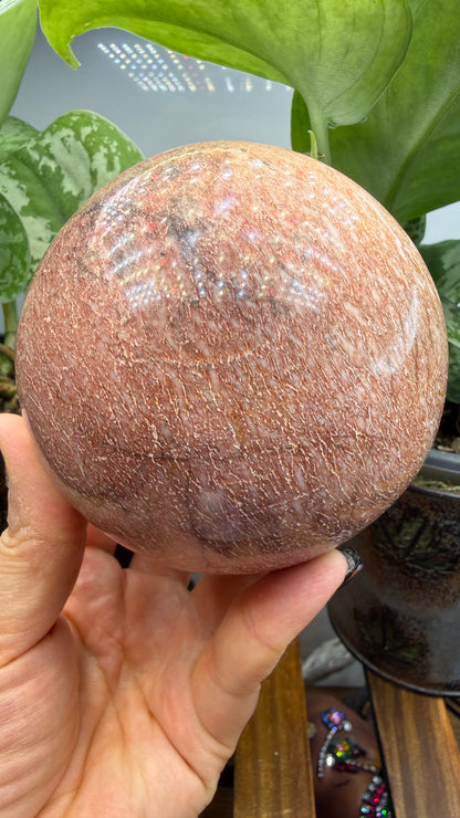 Rhodonite Sphere- 3.5" inches- Tanzania
