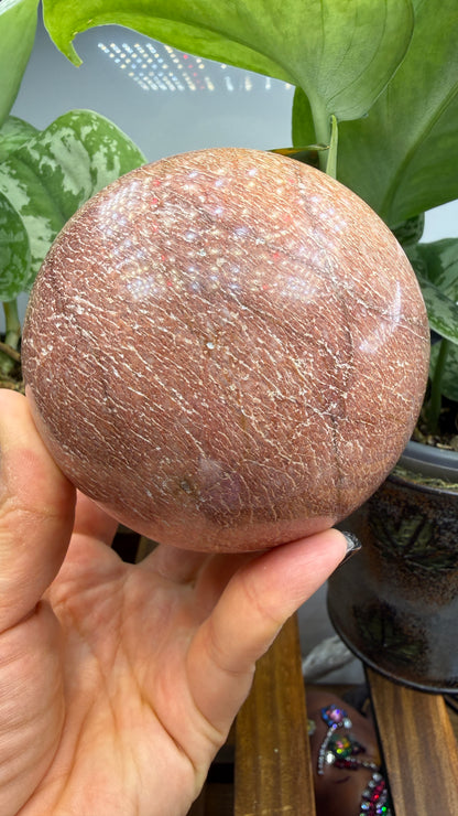 Rhodonite Sphere- 3.5" inches- Tanzania