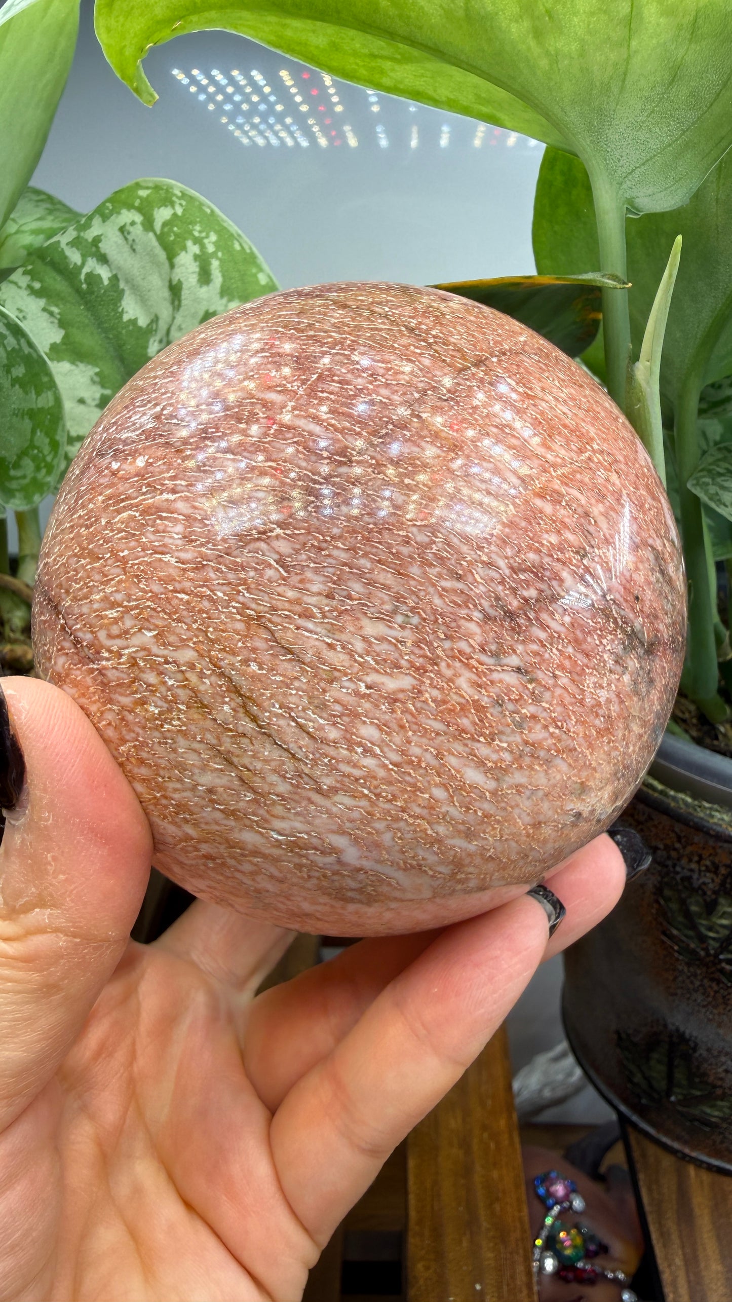 Rhodonite Sphere- 3.5" inches- Tanzania