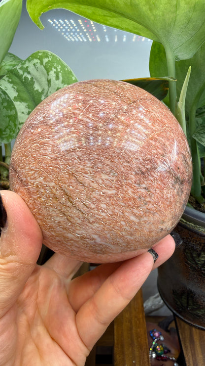Rhodonite Sphere- 3.5" inches- Tanzania