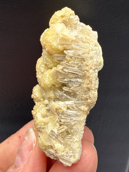 Wavellite on Quartz- Siglo Veinte Mine, Llallagua, Rafael Bustillo Province, Potosí, Bolivia