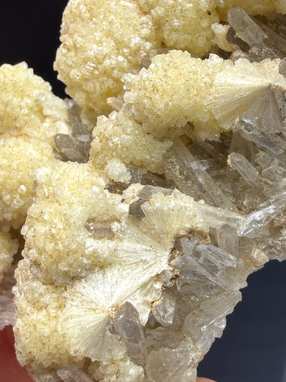 Wavellite on Quartz- Siglo Veinte Mine, Llallagua, Rafael Bustillo Province, Potosí, Bolivia
