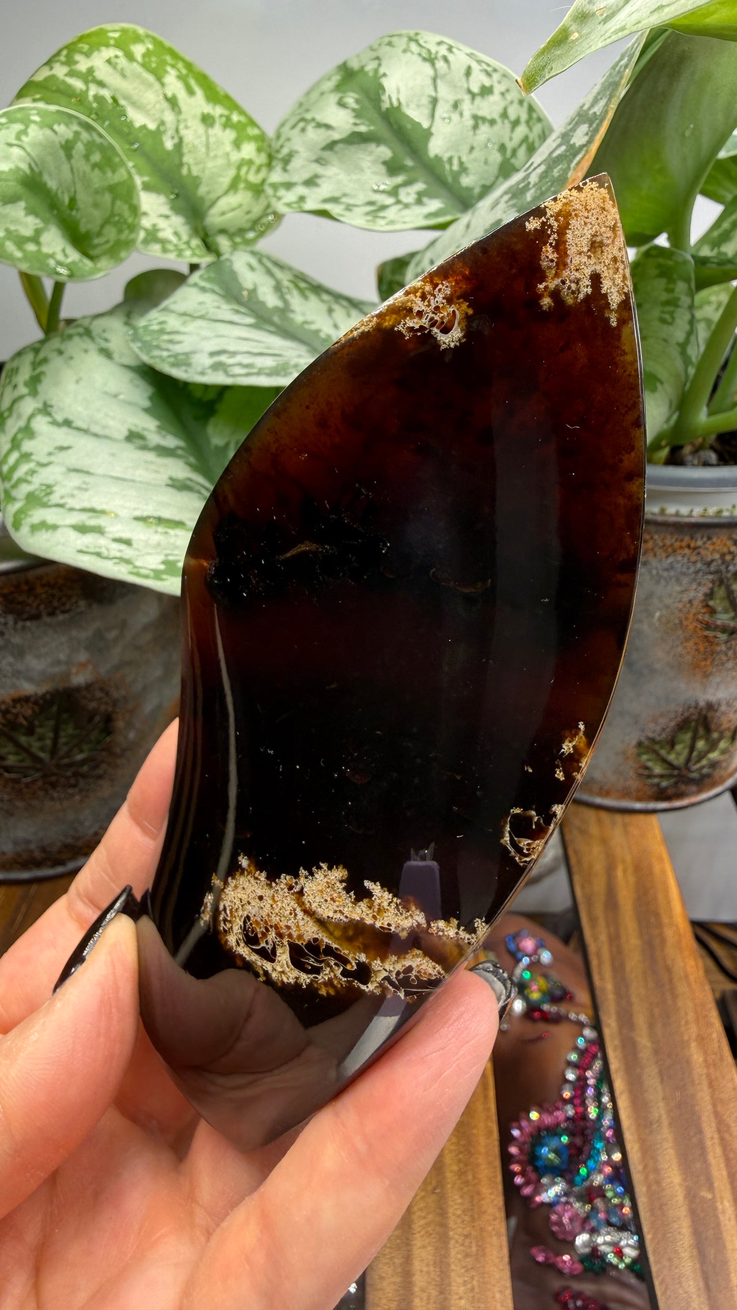 Amber Flame, polished- Indonesia