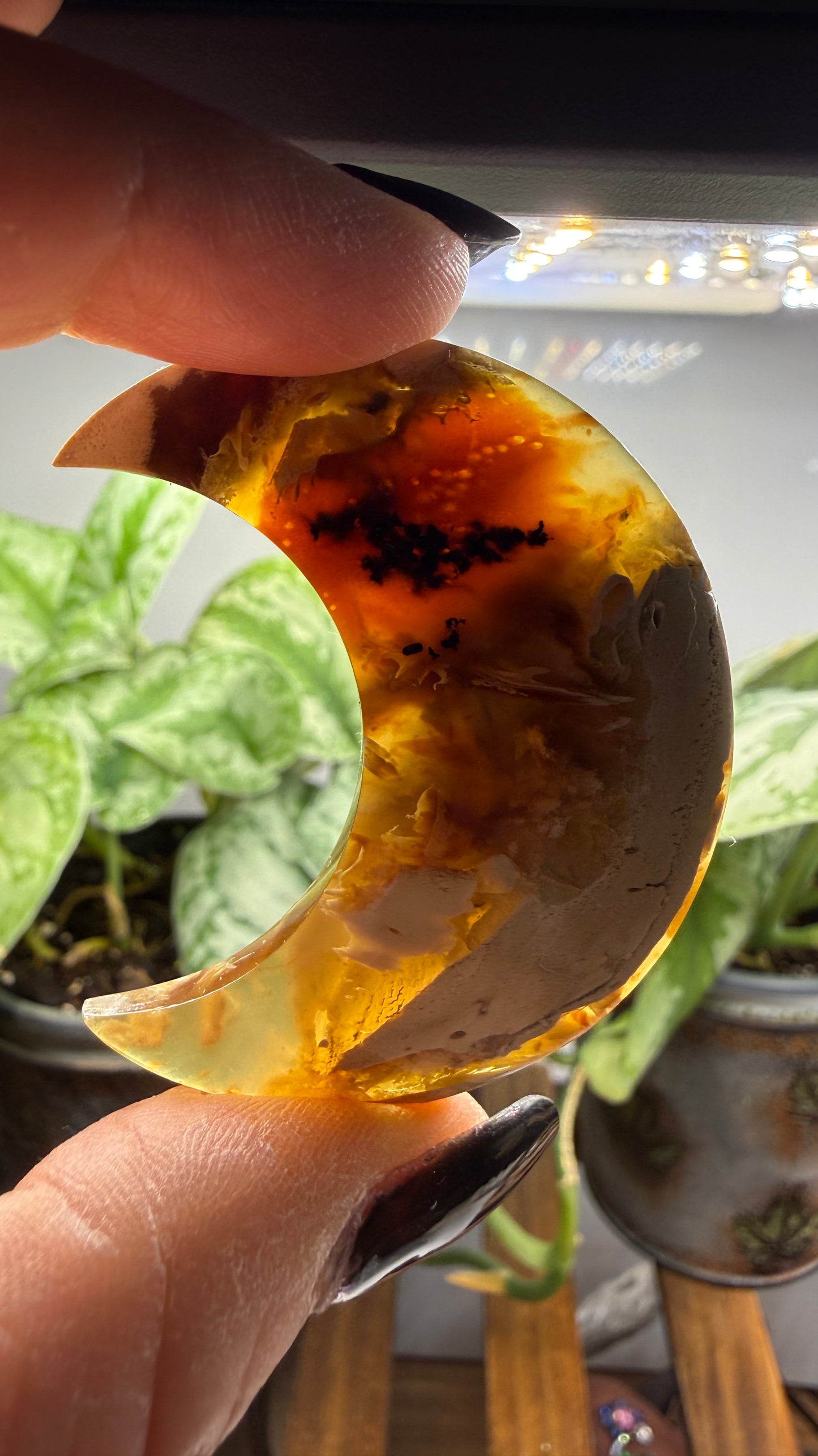 Amber Moon Polished Crystal- Indonesia