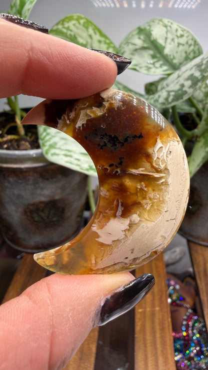 Amber Moon Polished Crystal- Indonesia