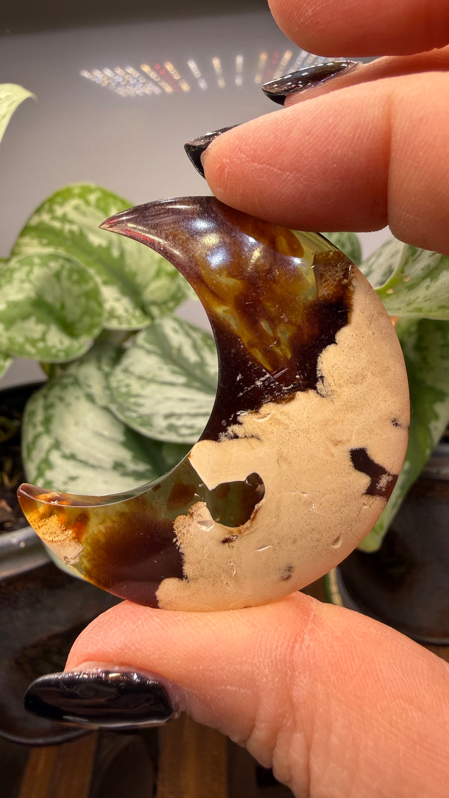 Amber Moon Polished Crystal- Indonesia