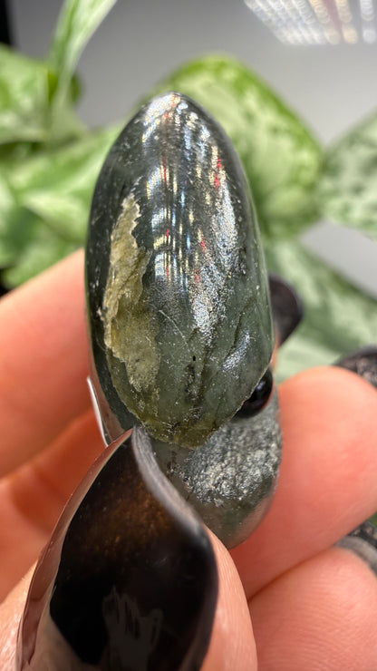 Labradorite Crystal Buddy- Polished Crystal with Eyes