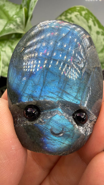 Labradorite Crystal Buddy- Polished Crystal with Eyes