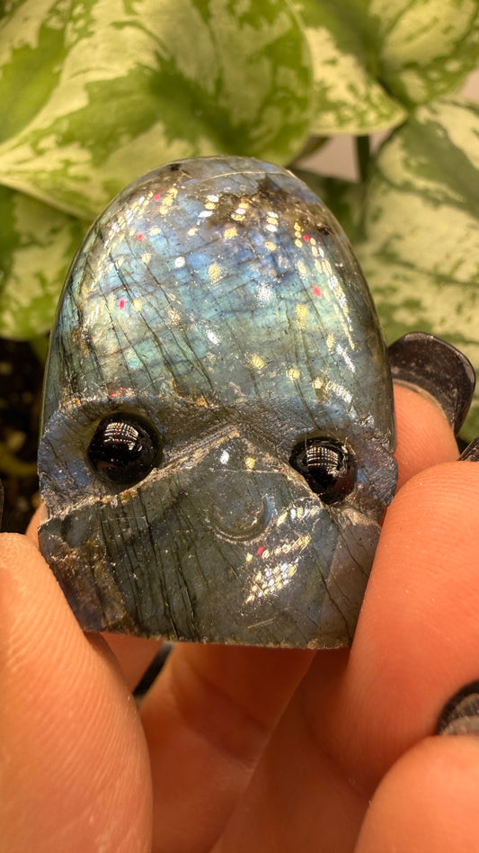 Labradorite Crystal Buddy- Polished Crystal with Eyes