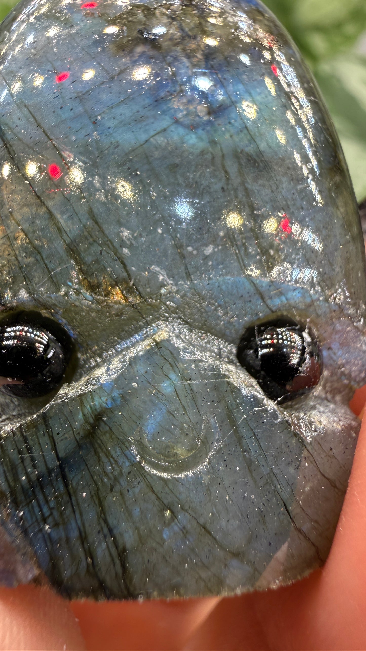 Labradorite Crystal Buddy- Polished Crystal with Eyes